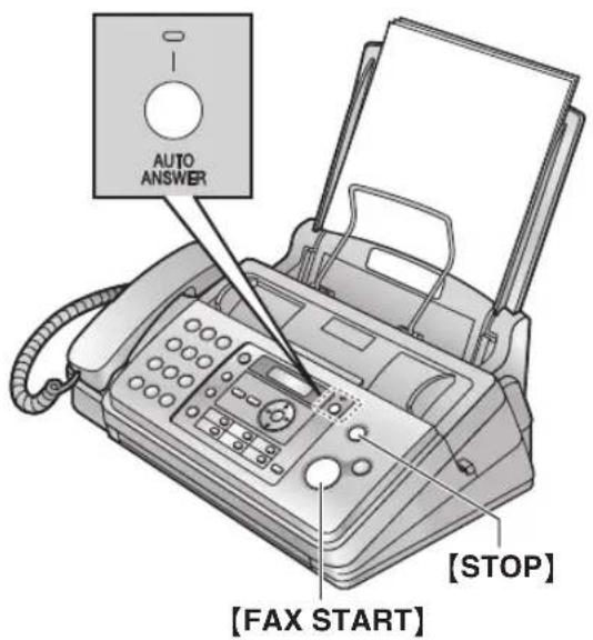 AUTO ANSWER [FAX START] [STOP]