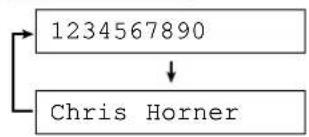graph TD A["1234567890"] --> B["Chris Horner"]