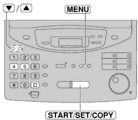 MENU START/SET/COPY