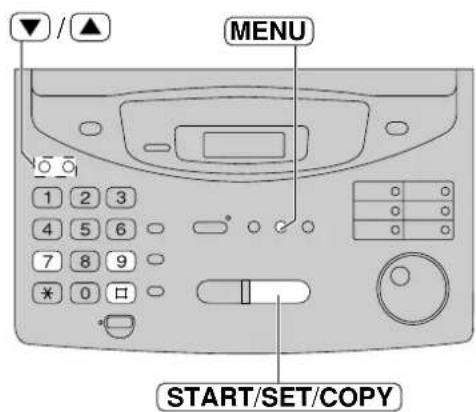 MENU START/SET/COPY