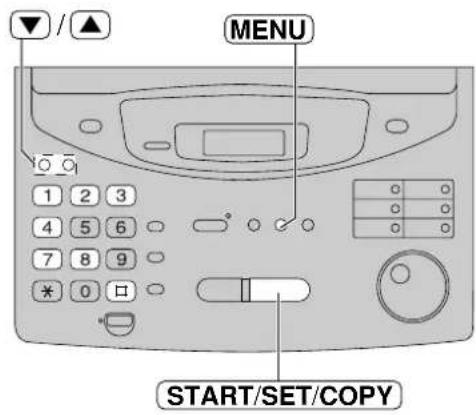 MENU START/SET/COPY