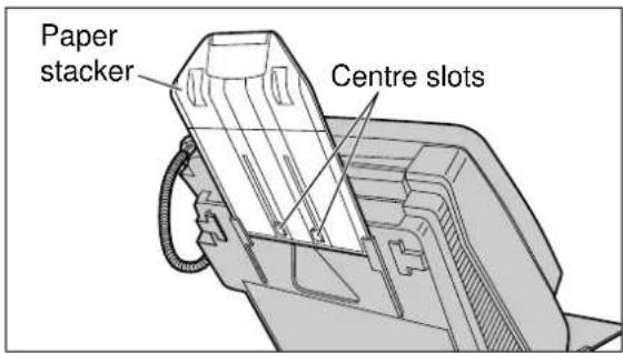 Paper stacker. Centre slots.