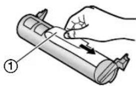 Illustration of a hand holding a cylindrical object with a directional arrow (no text or symbols).