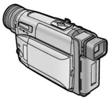Line drawing of a handheld video camera (no text or symbols visible)