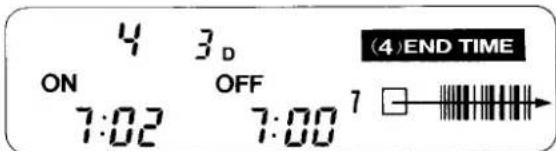 ON 4 3_D 7:02 OFF 7:00 7 (4) END TIME