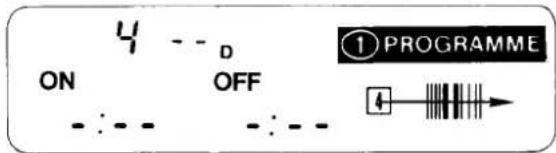 ON 4 D OFF ① PROGRAMME - : - - - : - -