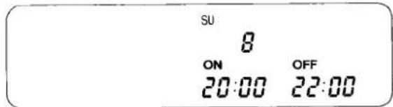 SU 8 ON OFF 20:00 22:00