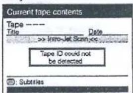 Current tape contents Tape ---- Title Date >> Intro-Jet Scan