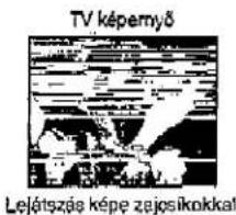 TV képemyő Lelátszág képé zajosikokkal
