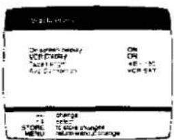 On screen, menu ON VCR 100% ON "OFF 10" 48 - 50 VCR 200% VCR 2017 ... STORAGE 1 S*ORE 12.00% CHANGE MENI RETURN ON STORAGE