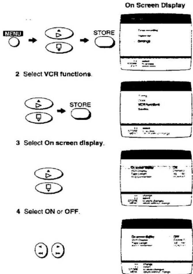 PANASONIC NV-HD625B - On Screen Display - 1