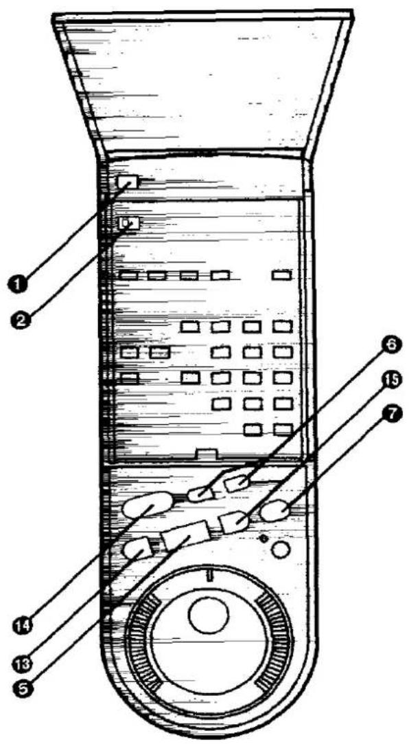 Technical diagram of a mobile phone receiver with numbered parts for identification