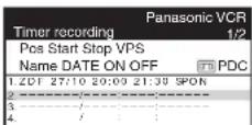 PANASONIC NV-FJ732EE - Example: - 2