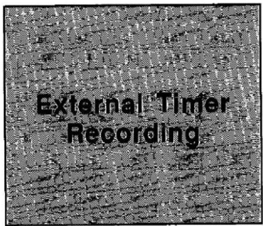 External Timer Recording
