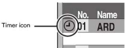 Timer icon No. Name 01 ARD