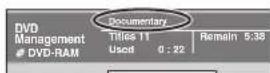PANASONIC DMR-EH675 - Press [▲, ▼] to select "Disc Name" and press [OK]. - 1
