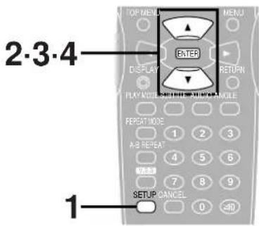 2-3-4 1 TOP MENU MENU RATE DISPLAY RETURN PLAY NODE SWITCH ON HANDLE A/8 RESET RESET 7 8 9 0 SETUP CANCEL