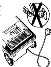 Diagram showing a vehicle with a switch and a prohibition symbol, likely related to safety or hazard detection.