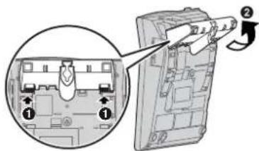 Diagram showing a device interior with labeled parts and a magnified view of the main component.