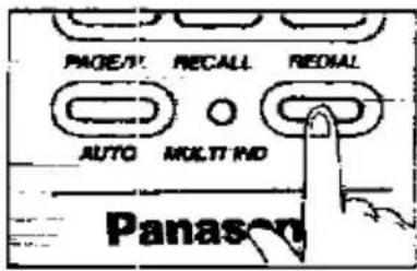 PAGE/11 RECALL REDIAL AUTO MULTI IND Panason
