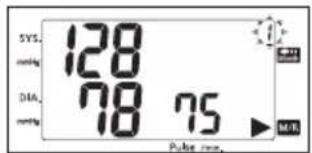 SYS. mmHg 128 78 75 DIA. mmHg Pulse mm M/S