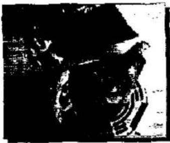 Illustration en noir et blanc d'une personne en tenue traditionnelle, peut-être une scène historique ou artistique (aucun texte ou symbole visible).