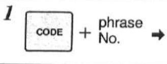 1 CODE + phrase N°