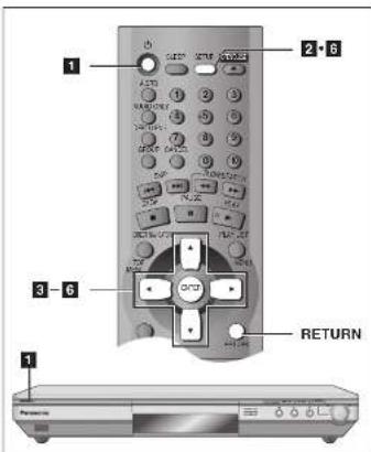 1 2 • 6 3 • 6 RETURN Panasonic