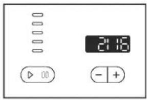 Digital display panel showing time and control buttons with '00' and '-' indicators