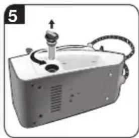 Illustration of a portable electronic device with a cylindrical sensor and attached tubing (no text or symbols visible)