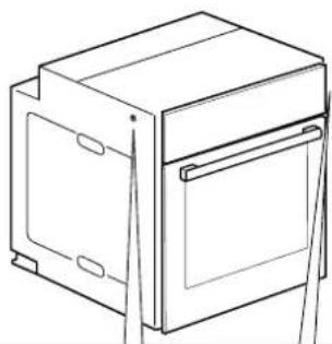 Dessin au trait d'un meuble de rangement ou d'une armoire à deux portes avec une poignée (sans texte ni symboles)