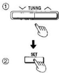 graph TD A["① TUNING"] --> B["↓"] B --> C["SET"]