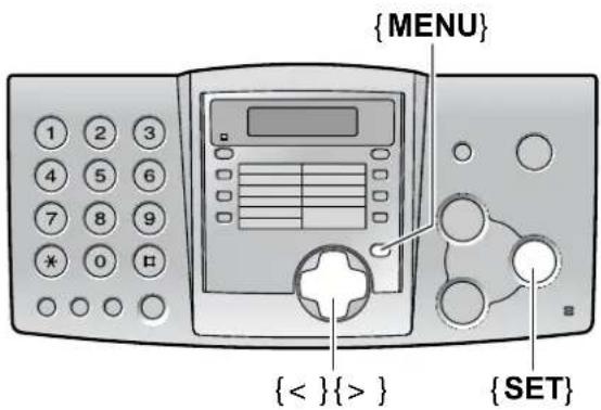 {MENU} { < }{>} } { RÉGLER}