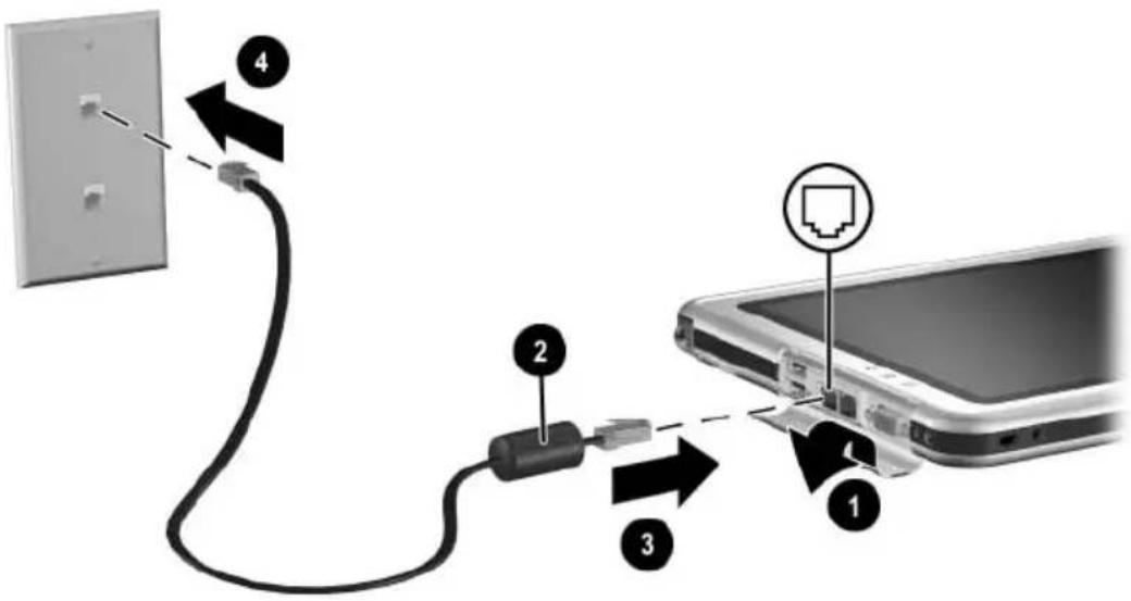 Diagram showing cable connection to a device with labeled components including power outlet, connector, and socket port.