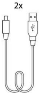 Line drawing of a U-shaped cable with two USB connectors (no text or symbols)