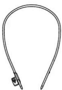 Simple line drawing of a curved, looped wire or cable with a small connector at the end (no text or symbols)
