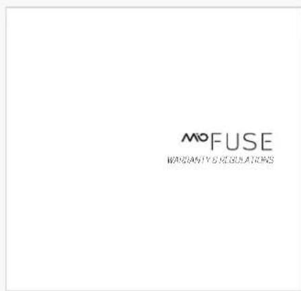 MOFUSE WARRANTY & REGULATIONS