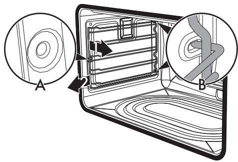 SMEG BG91PX9-1 - Rimozione dei telai supporto griglie/teglie - 1
