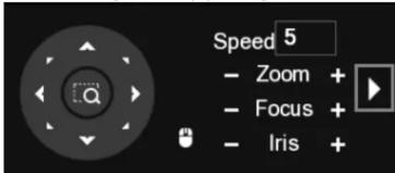 Speed 5 - Zoom + - Focus + - Iris +