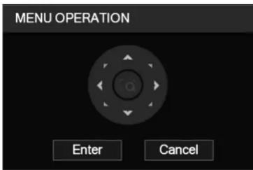 MENU OPERATION Enter Cancel