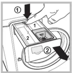 HOTPOINT AQD1171D 697ID EU/A - Pesuainelokerikon puhdistus - 1