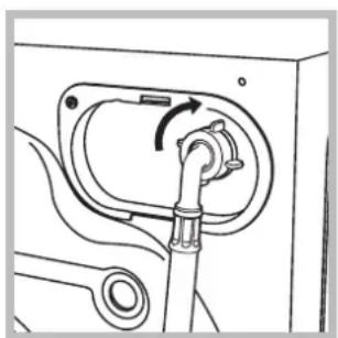 HOTPOINT AQD1171D 697ID EU/A - Anschluss des Zulaufschlauches - 1