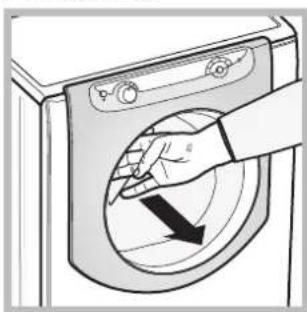 HOTPOINT AQD1171D 697ID EU/A - Luukkuoven avaaminen manuaalisesti - 5