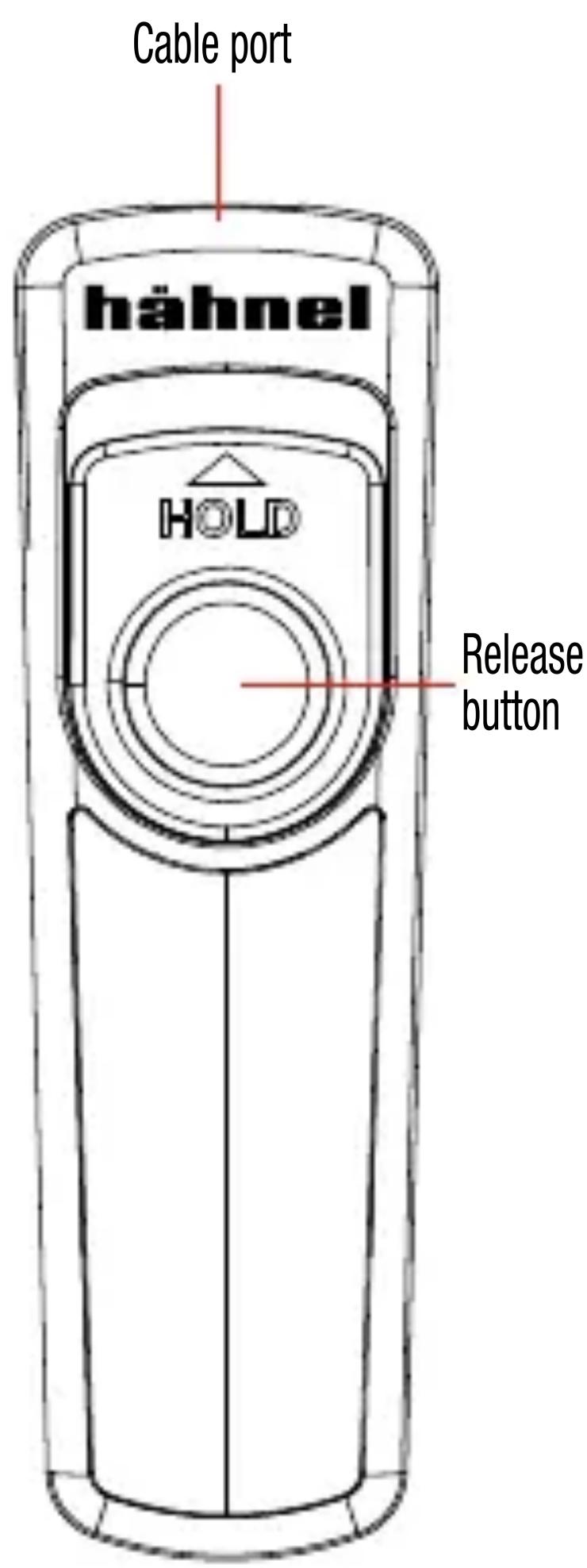 Cable port hähnel HOLD Release button