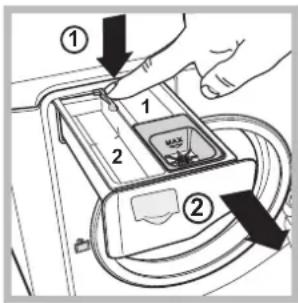 HOTPOINT AQS73F 09 EU - Pulire il cassetto dei detersivi - 1
