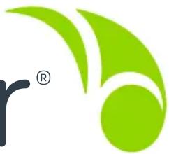 Abstract logo design with green and black curved shapes (no text or symbols)