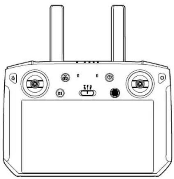 Line drawing of a D-sub interface device with two dual ports and control buttons (no text or symbols).
