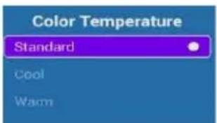 Color Temperature Standard Cool Warm