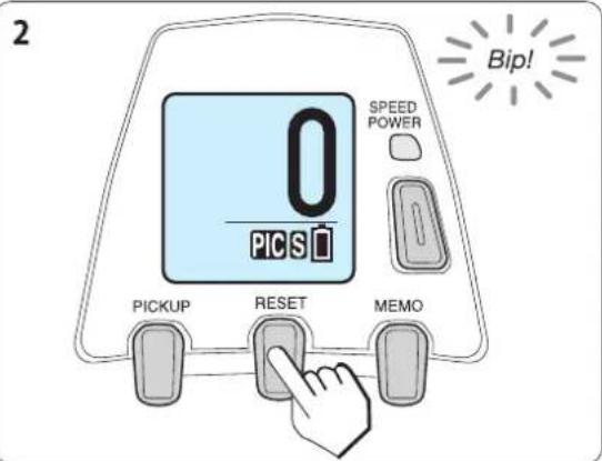 2 SPEED POWER 0 PICS Bip! PICKUP RESET MEMO