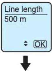 Line length 500 m OK
